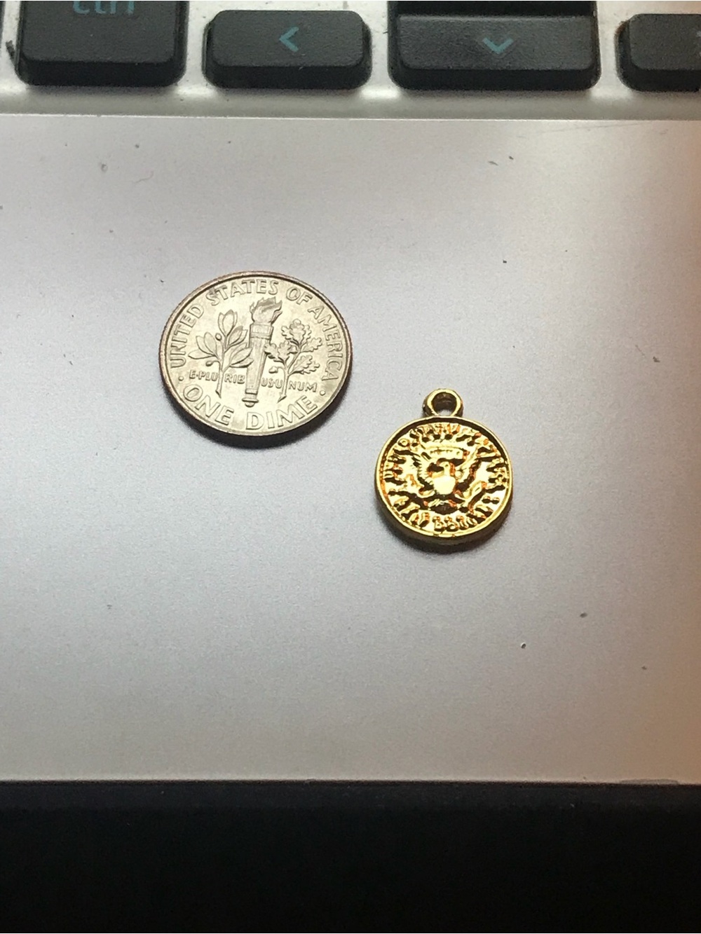 Small 24K Gold Coin Charm Pendant